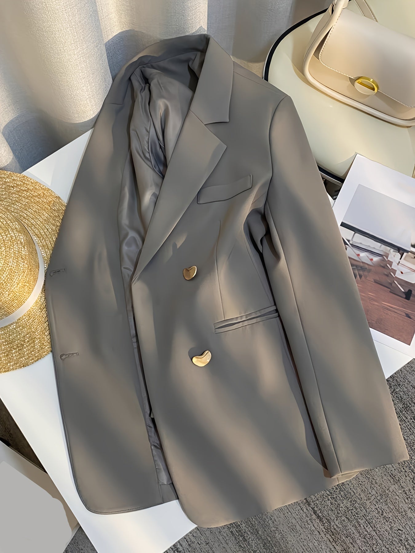 Classic Women's Comfortable Long Blazer Jacket