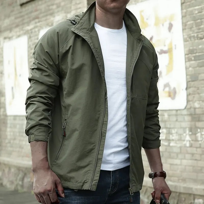 Men's Slim Fit Water Resistant Hoodie Jacket