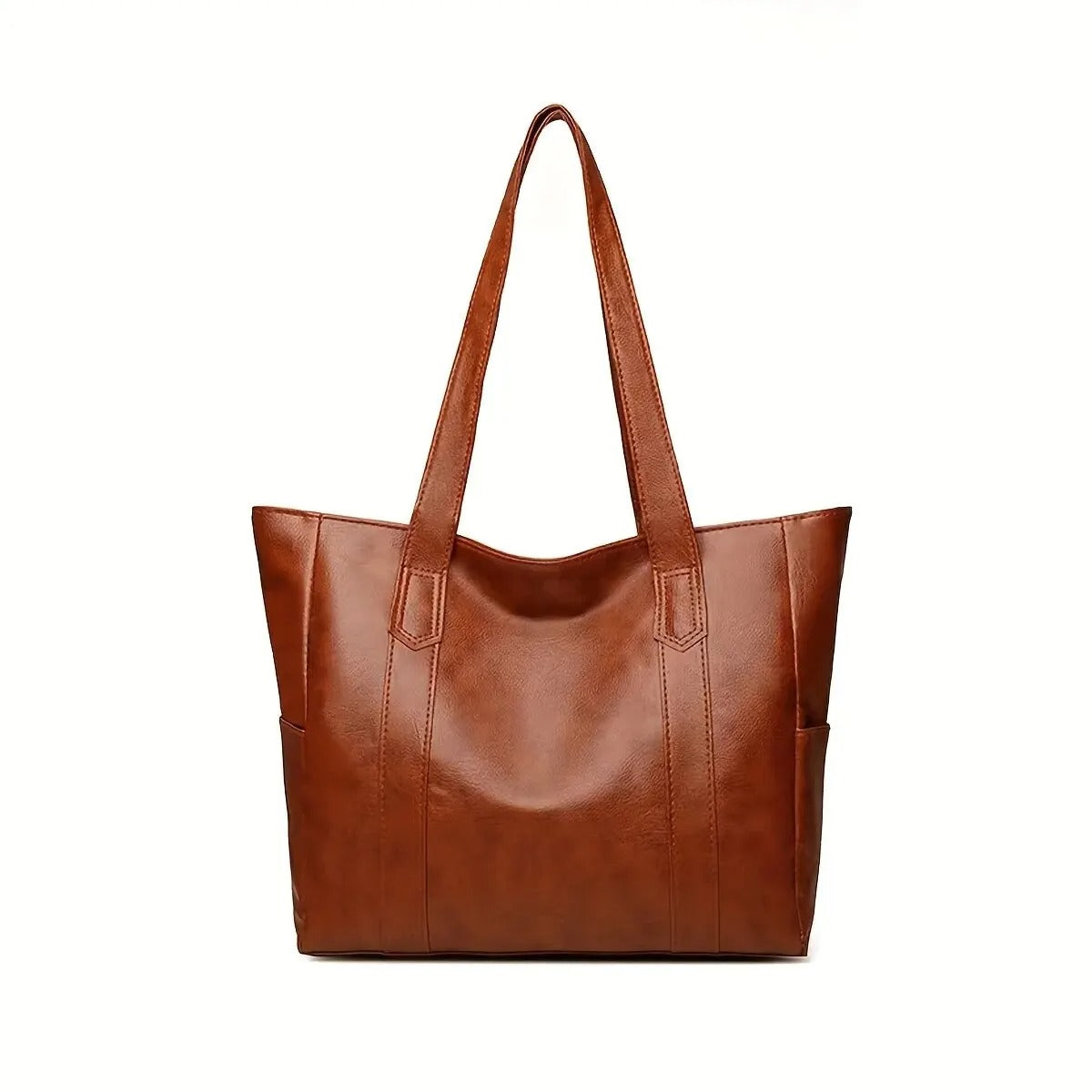 Classic Brown Leather Handbag