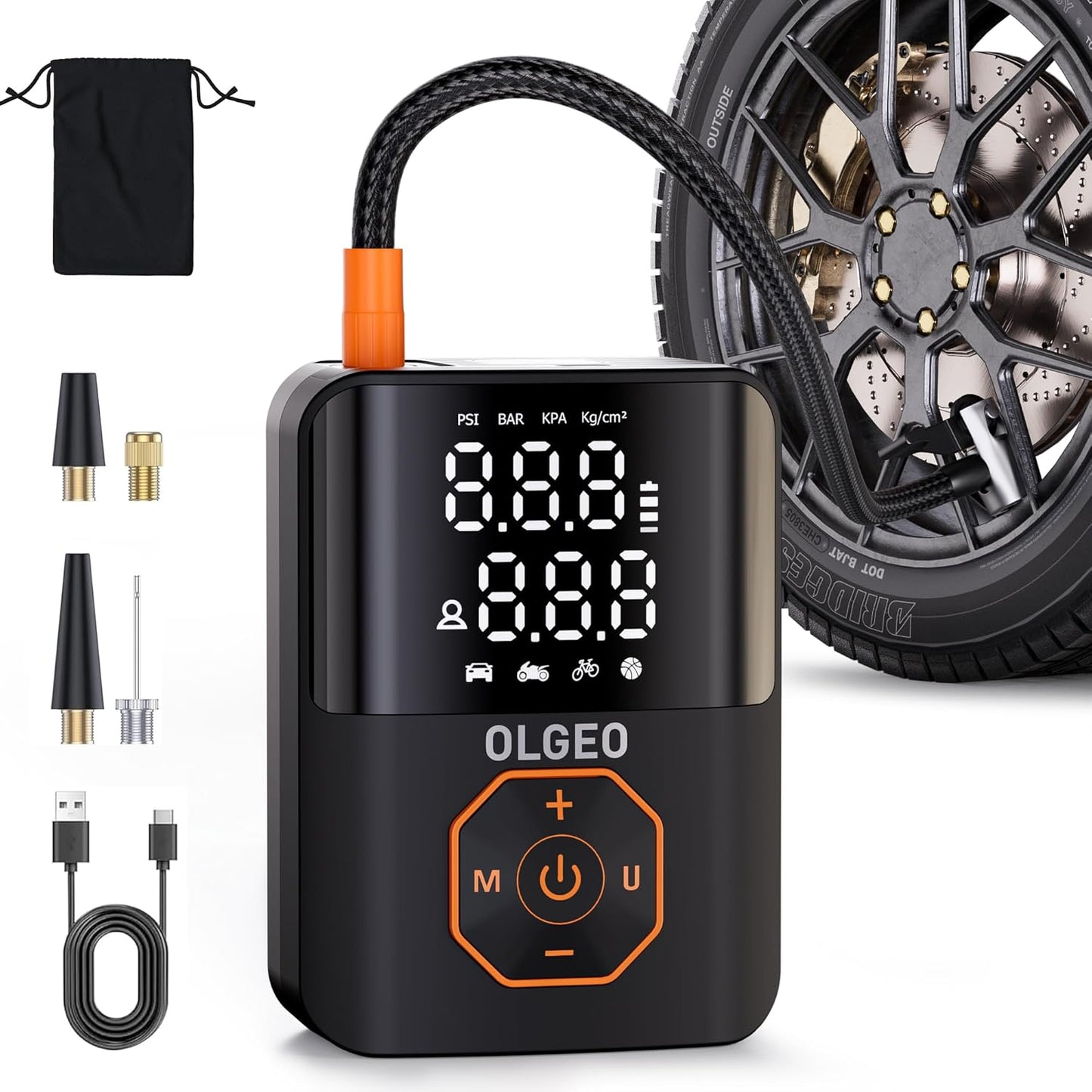 Portable Air Compressor Tyre Pump - VogeLuxe
