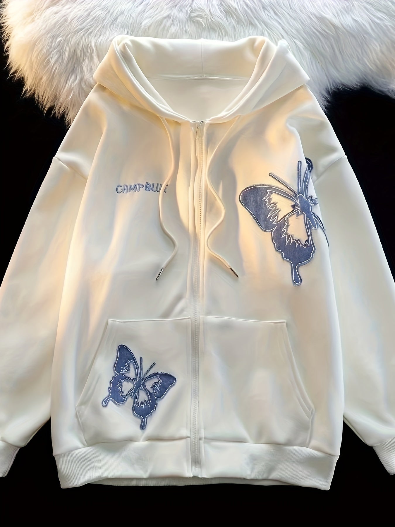 Comfy Women's Loose Fit Hoodie with Zipper Pocket - BritishElegance