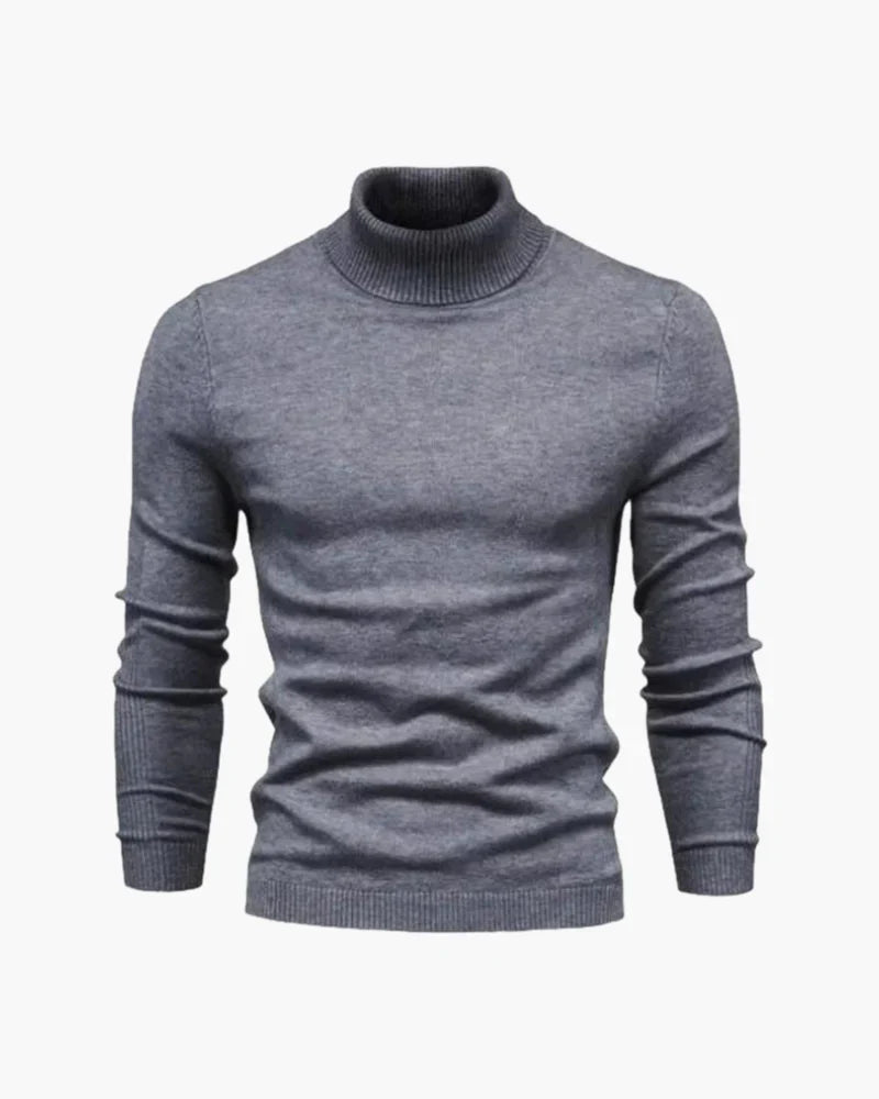 Men's Cozy Turtleneck Jumper - Warm Slim Fit Sweater