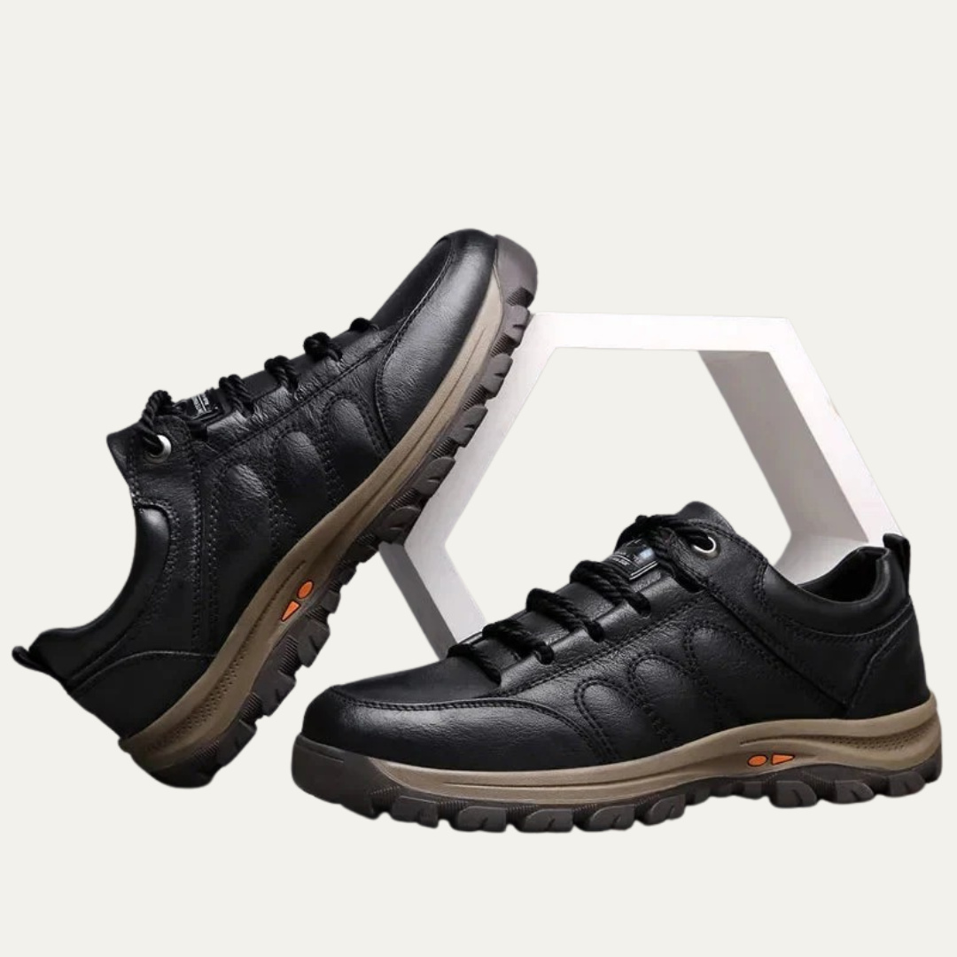 VogeLuxe | Men’s Casual Pebbled Leather Walking Shoes