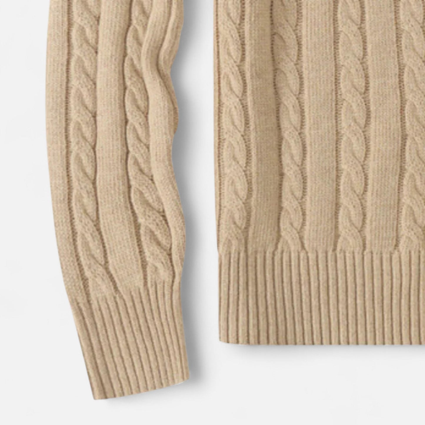 VogeLuxe | Men’s Cable Knit Crew Neck Sweater