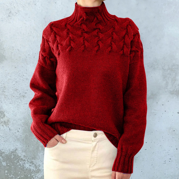 Cozy Women's Winter Cable Sweater
