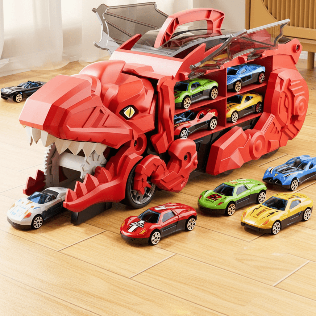 Fun Kids Car Track Playset with Toy Vehicles