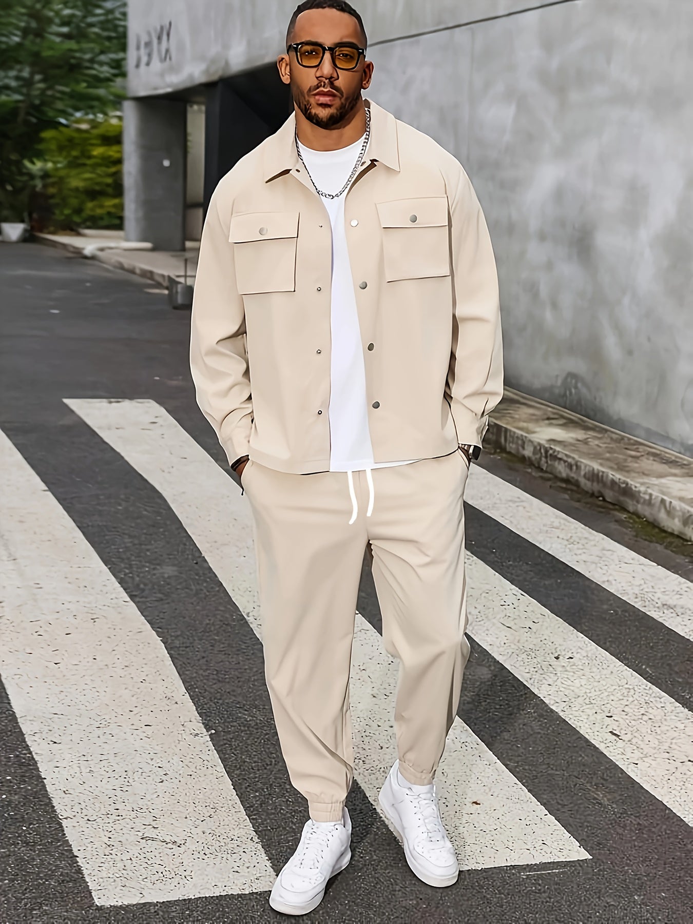 Men's Casual Sweater Jogger Suit Set - VogeLuxe