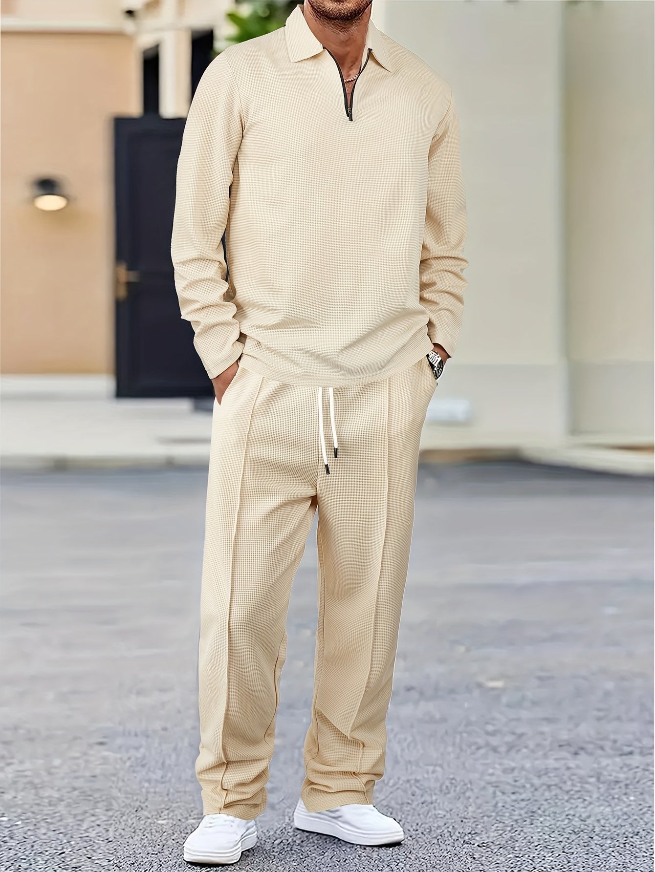 Relaxed Fit Casual Mens Tracksuit with Pockets