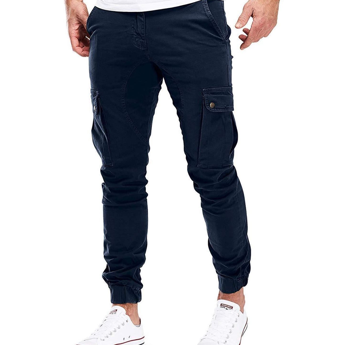 Men's Relaxed Fit Lightweight Work Trousers with Multiple Pockets