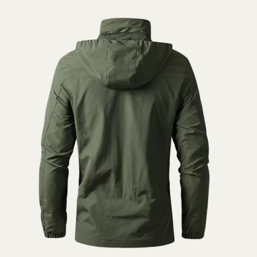VogeLuxe | Men’s Lightweight Hooded Utility Windbreaker Jacket