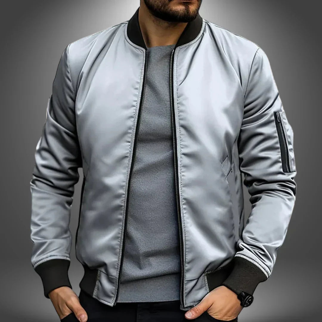 Slim Fit Water Resistant Bomber Jacket