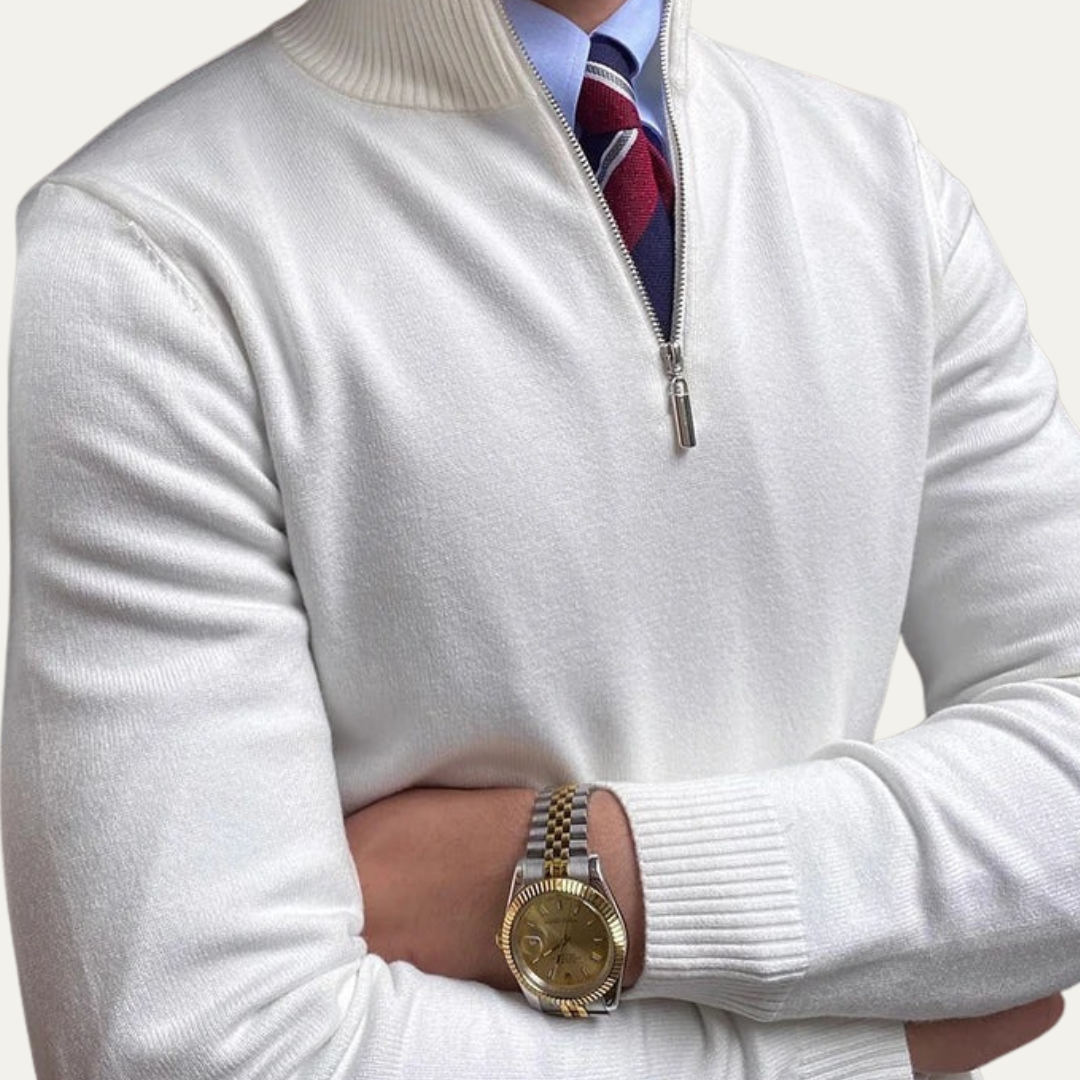 VogeLuxe | Men’s Classic Half-Zip Pullover Sweater