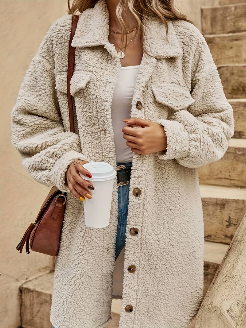 Soft Fleece Oversized Women's Parka Coat - VogeLuxe