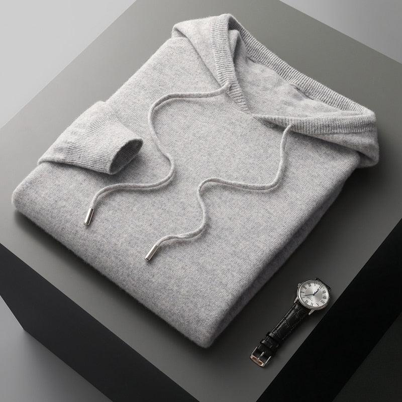 Simple Men's Pullover Hoodie with Adjustable Drawstring