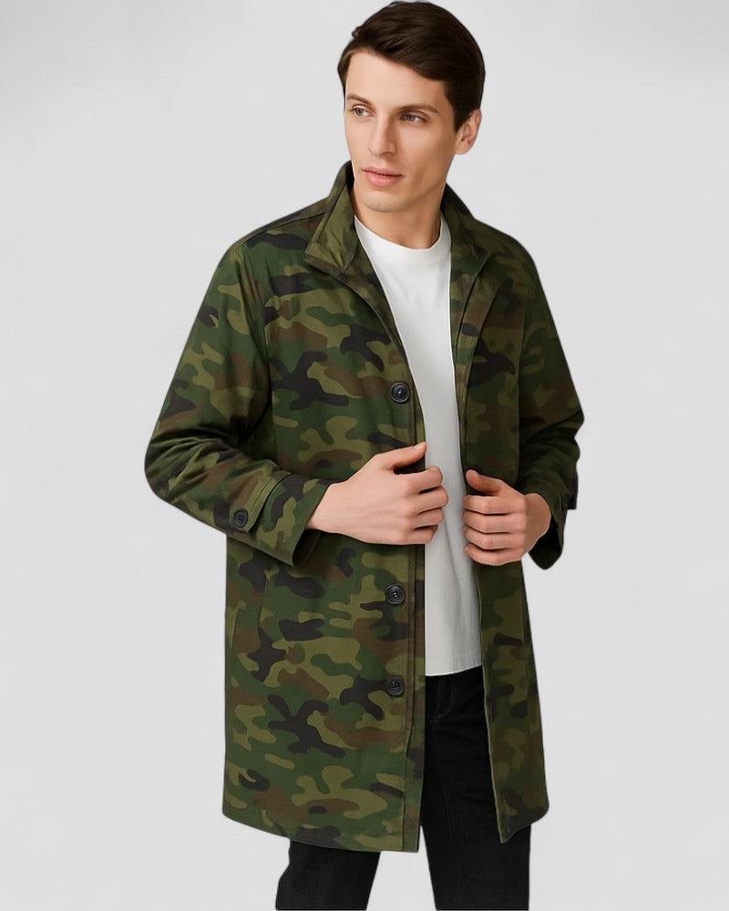 VogeLuxe | Men’s Minimalist Button-Front Coat