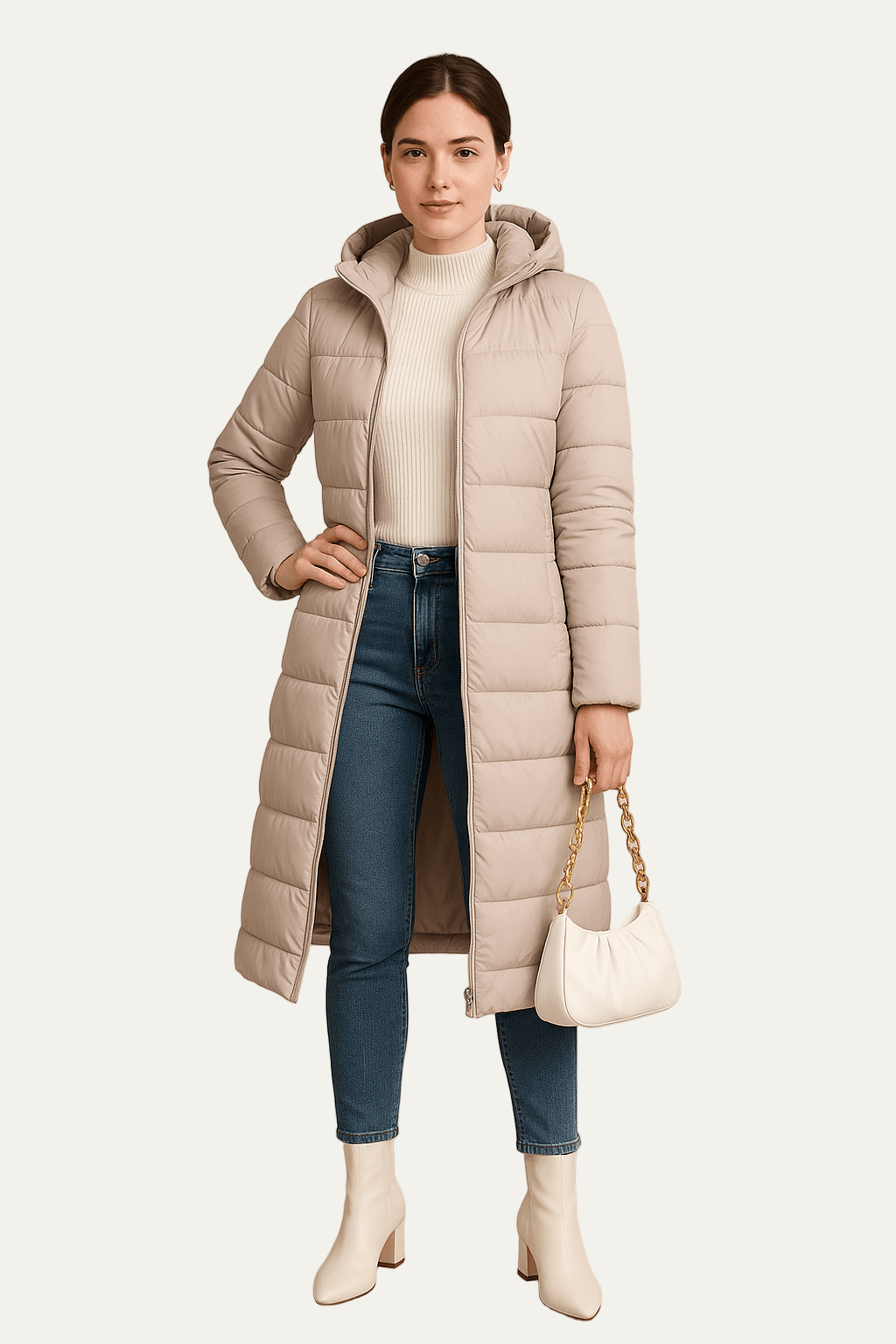 Ashford | Lana – Women’s Quilted Knee-Length Puffer Coat with Hood 2