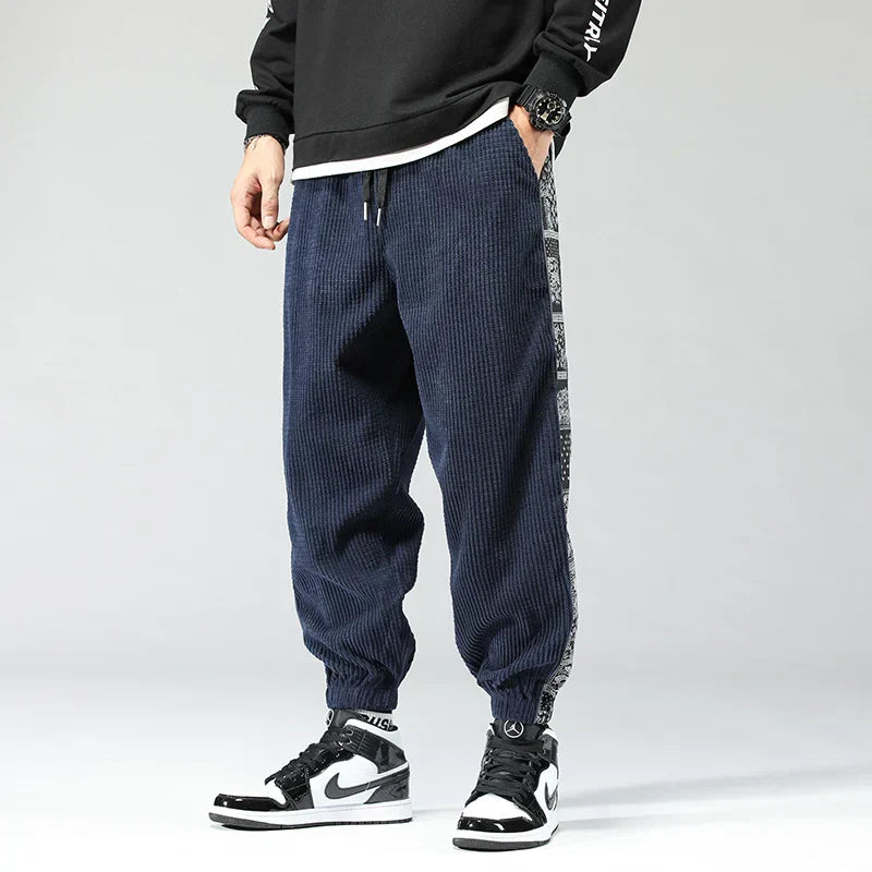 Men's Casual Corduroy Pants Comfort Fit Joggers