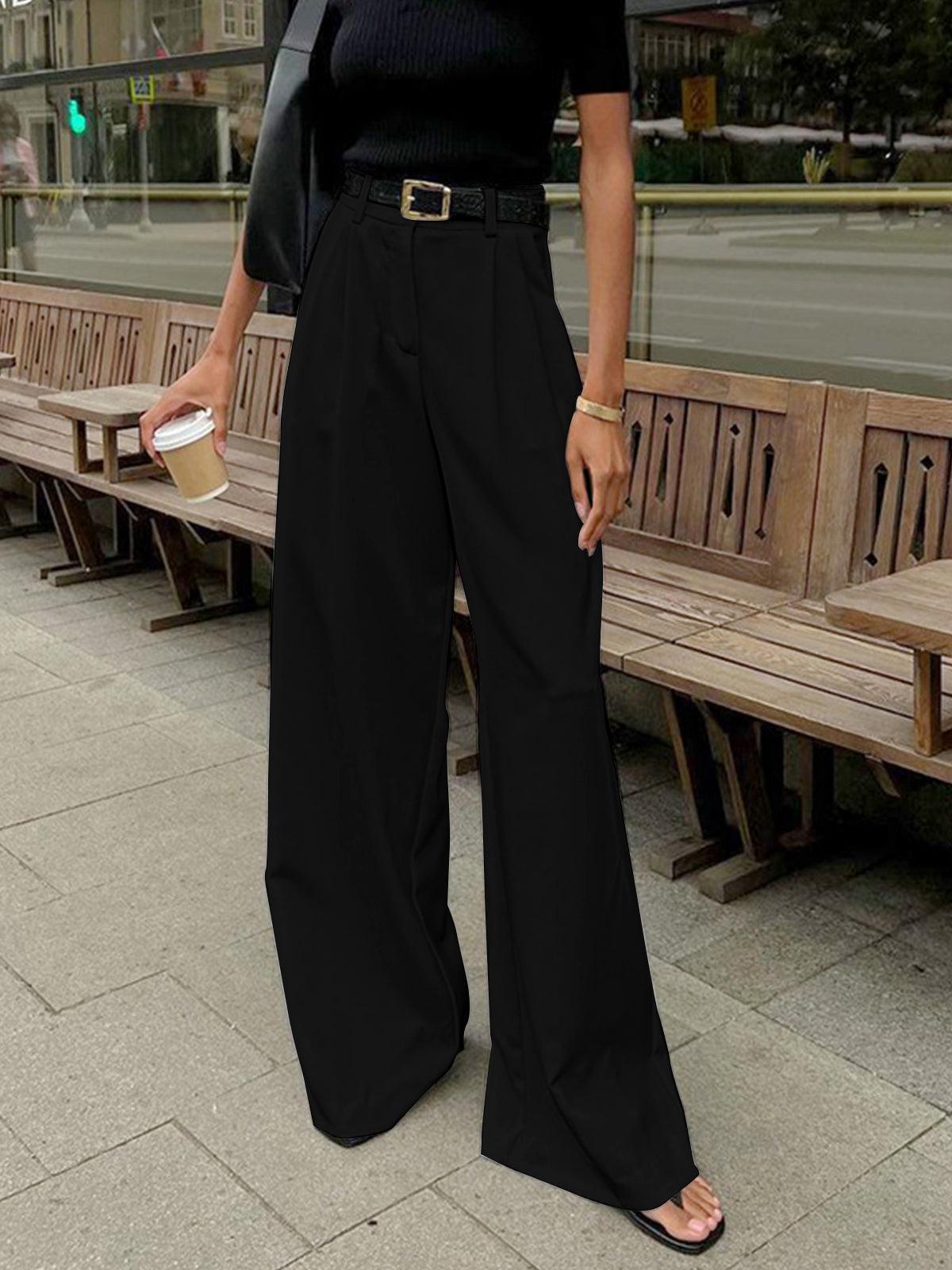 Floral High-Waisted Flowy Wide Leg Pants for Women