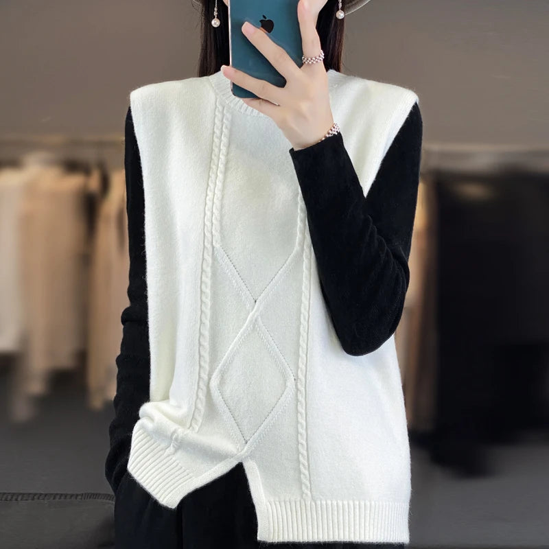 VogeLuxe | Women’s Soft Cashmere Knit Vest