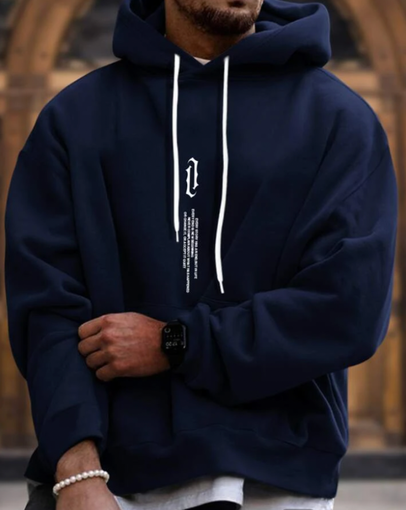 Cozy Mens Plain Winter Hooded Sweater