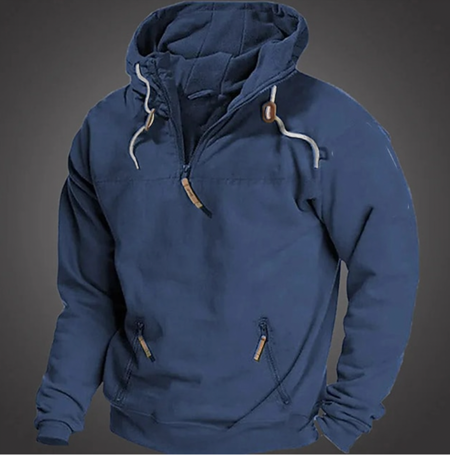 Men's Lightweight Pullover Quarter Zip Sweatshirt