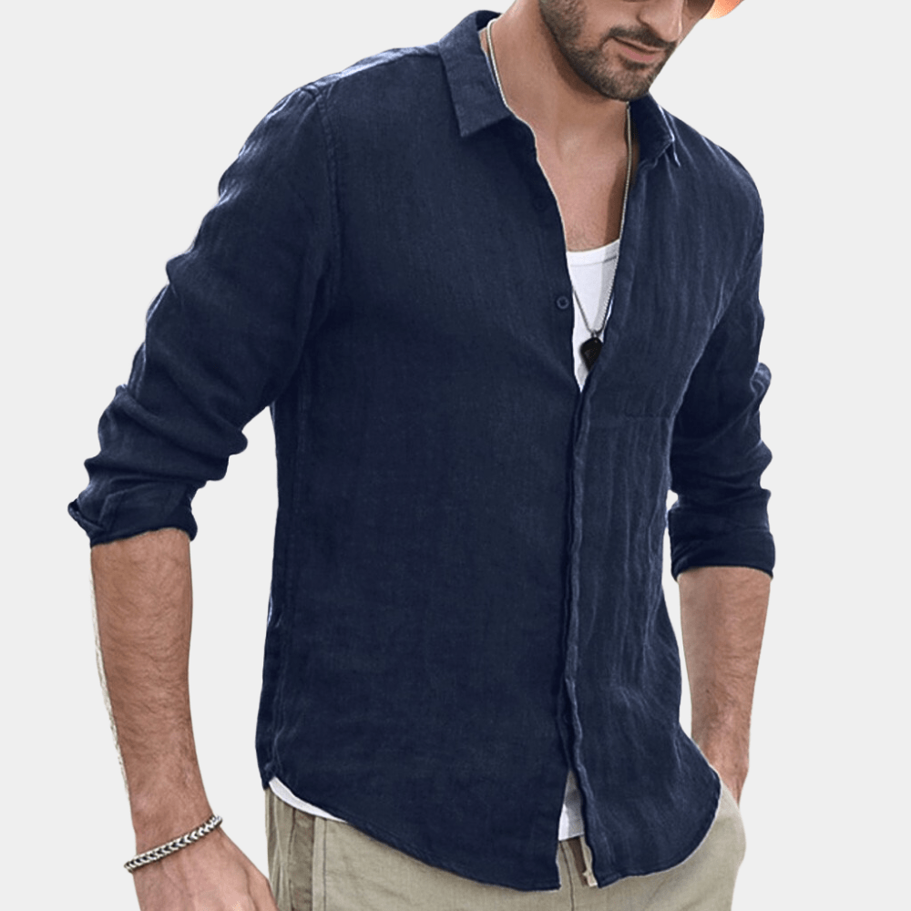 Men's Breathable Summer Shirt Classic Fit