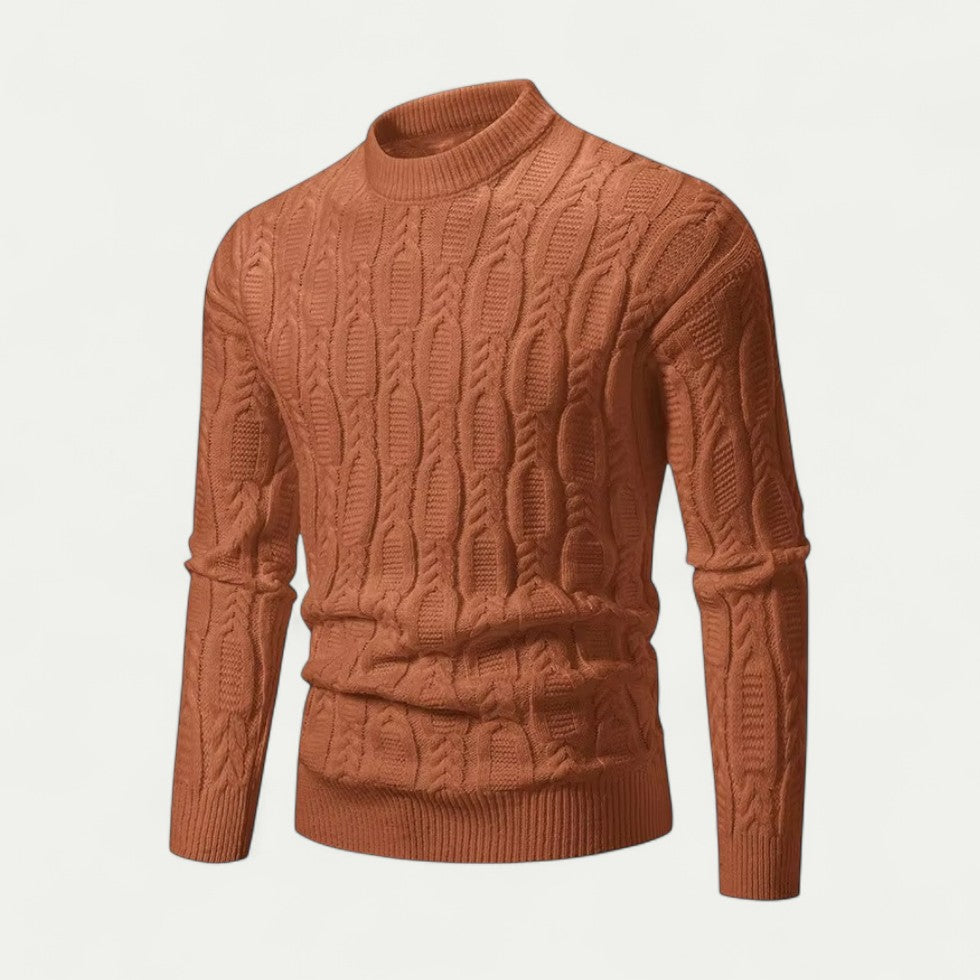 Cable Knit Crew Neck Sweater for Men 4