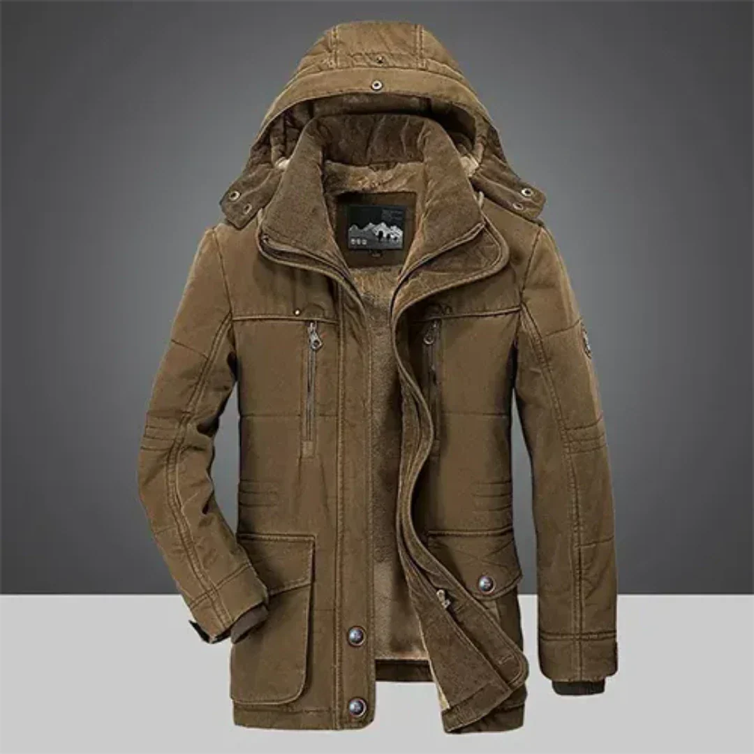 Giacca Inverno Uomo Calda e Impermeabile con Cappuccio