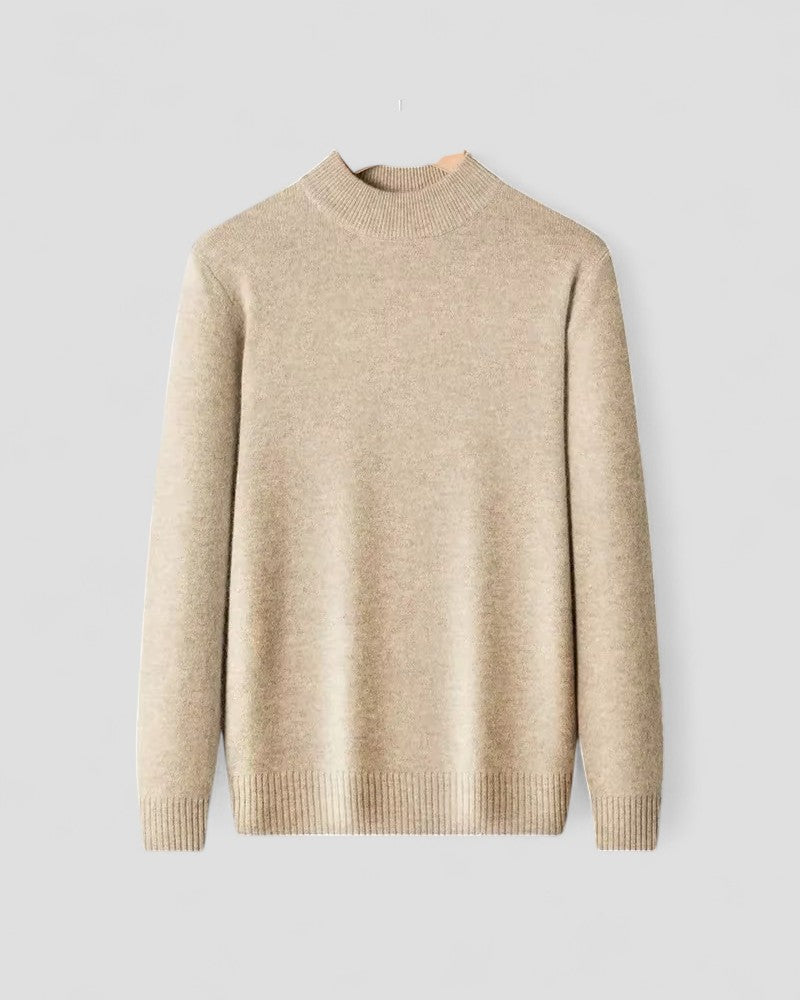 Cashmere Mock Neck Pullover Jumper for Men