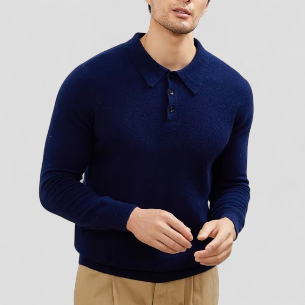 VogeLuxe | Men’s Classic Polo Collar Pullover Sweater