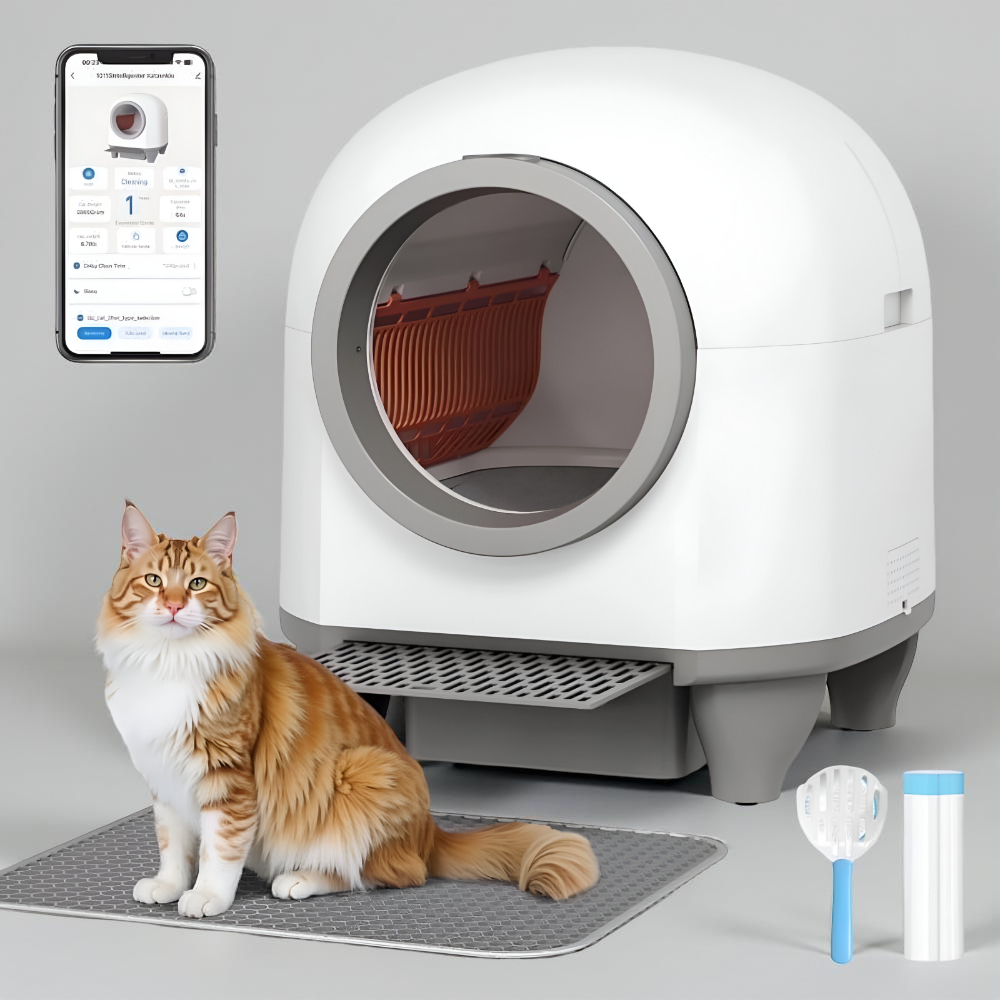 Smart Automatic Cat Litter Box with WiFi Control - VogeLuxe