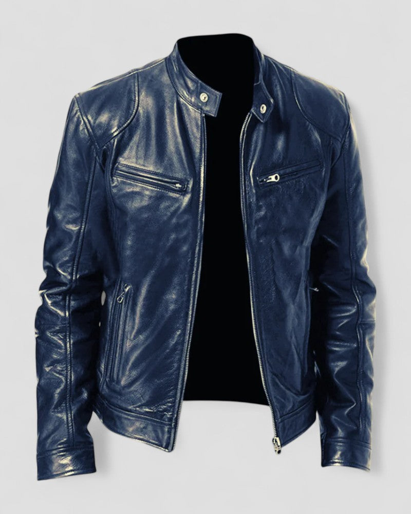 Classic Premium Leather Jacket for Men Slim Fit Design