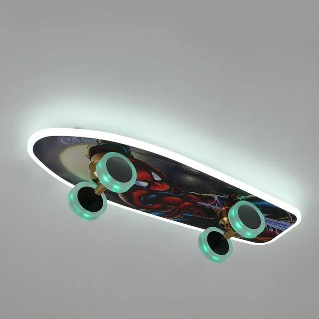 Fun LED Skateboard String Lights For Boys Room Decor