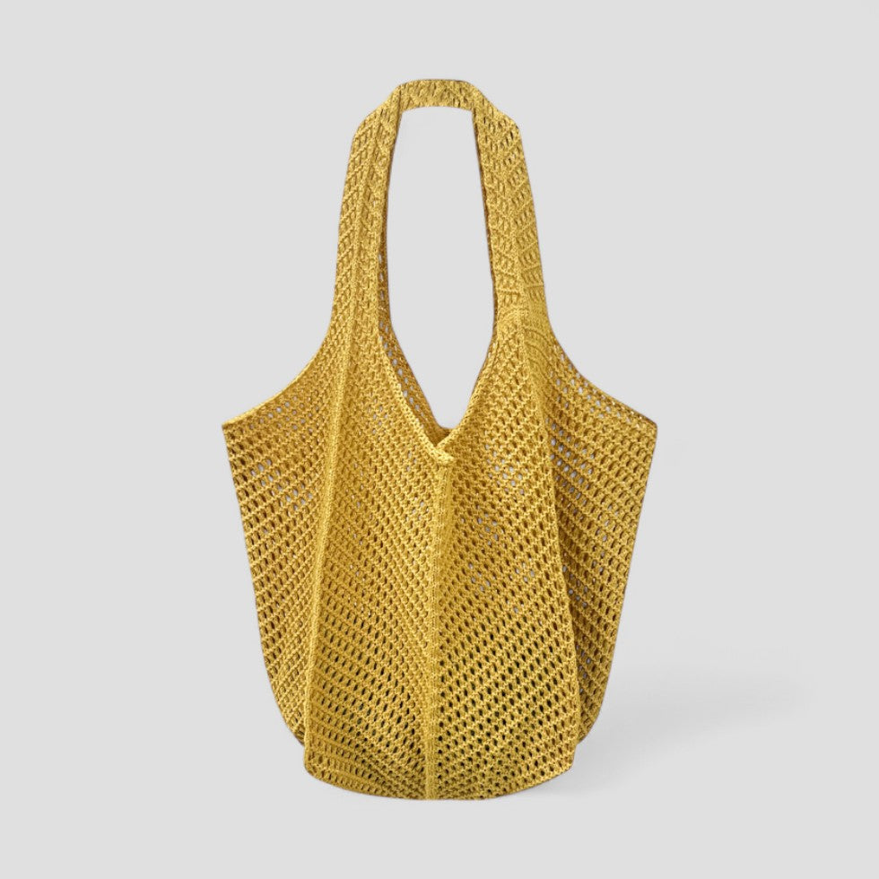 Crochet Shoulder Tote Bag Summer Beach Knit Handbag