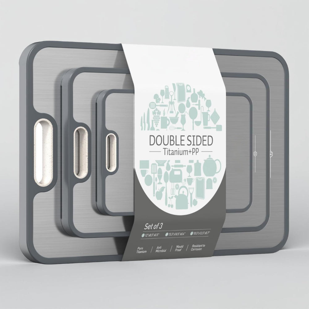 Durable Double Sided Stainless Steel Cutting Board
