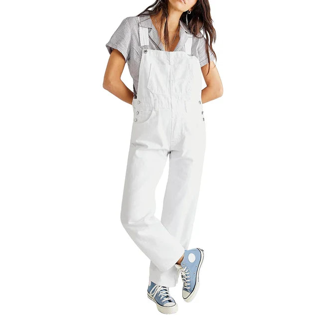 Casual Women's Dark Blue Jumpsuit with Simple Style