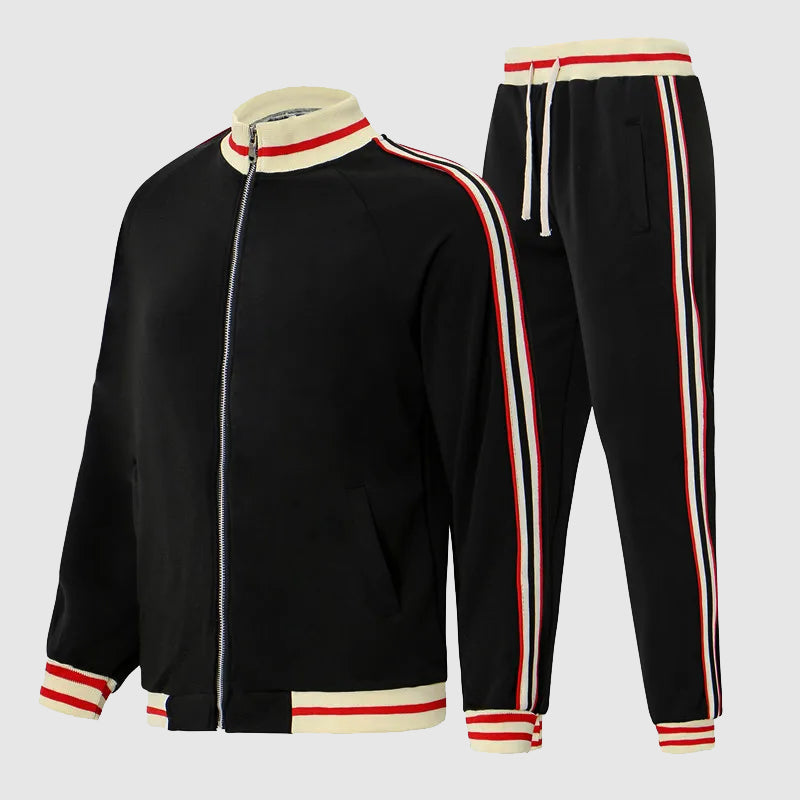 Sporty 2 Piece Tracksuit with Zipper Jacket