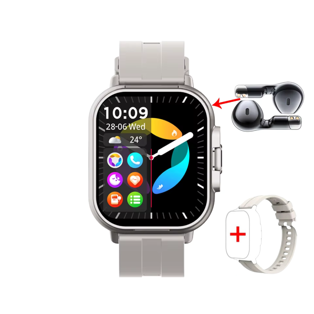 Versatile Smart Watch with Bluetooth Headphones