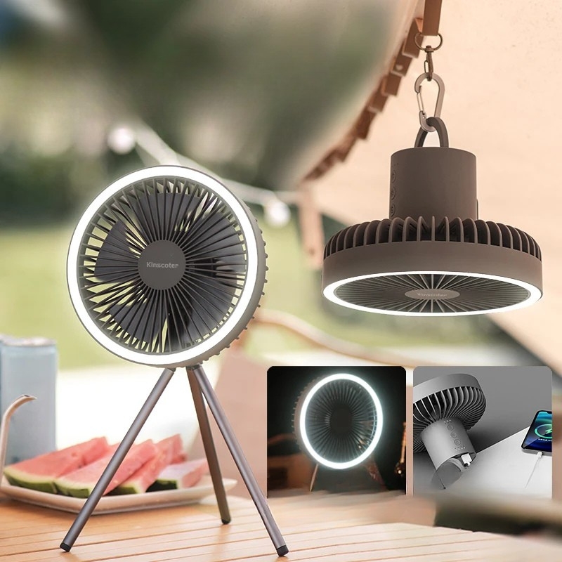Compact USB Camping Fan - Portable and Quiet Outdoor - VogeLuxe