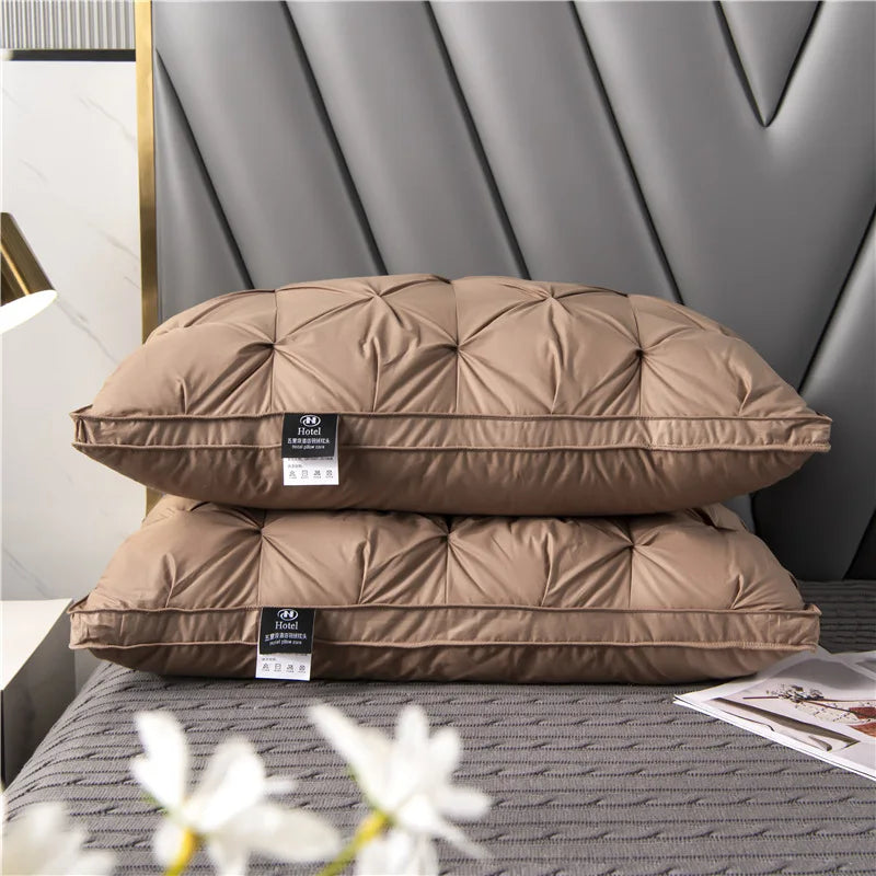 Soft Down Pillow with Neck Support 100% Down Fill