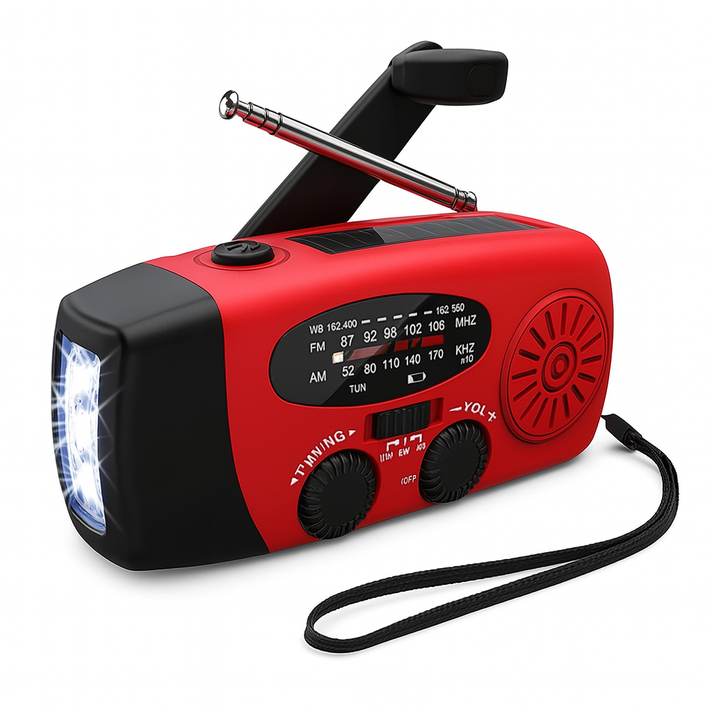 Portable Emergency Radio Solar Power Bank Charger - VogeLuxe