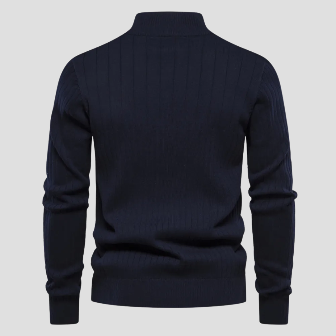 Ernest | Ribbed Quarter Zip Jumper 8