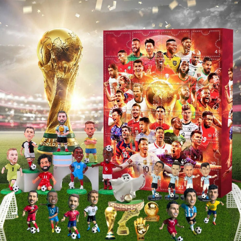 Soccer Christmas Countdown Figurine Set for Fans - VogeLuxe