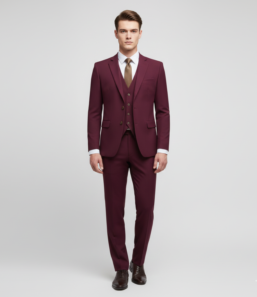 Stylish Men's 3 Piece Slim Fit Suit