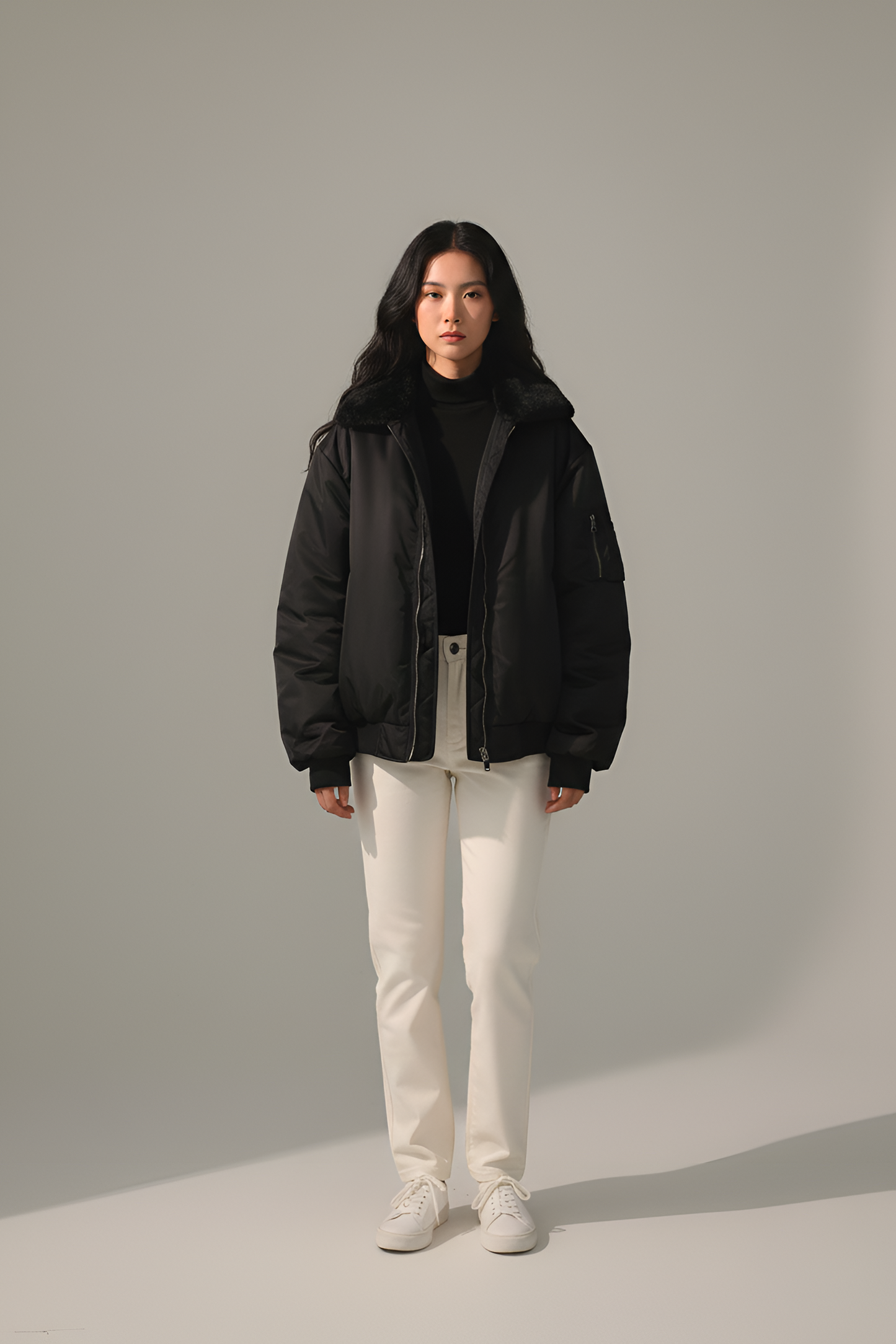 Soft Women's Faux Fur Coat with Zip Fit