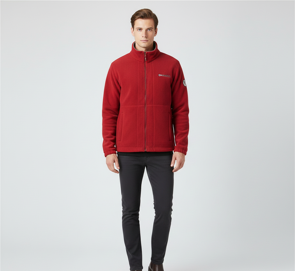 Warm Waterproof Men's Pile Jacket Full Zip