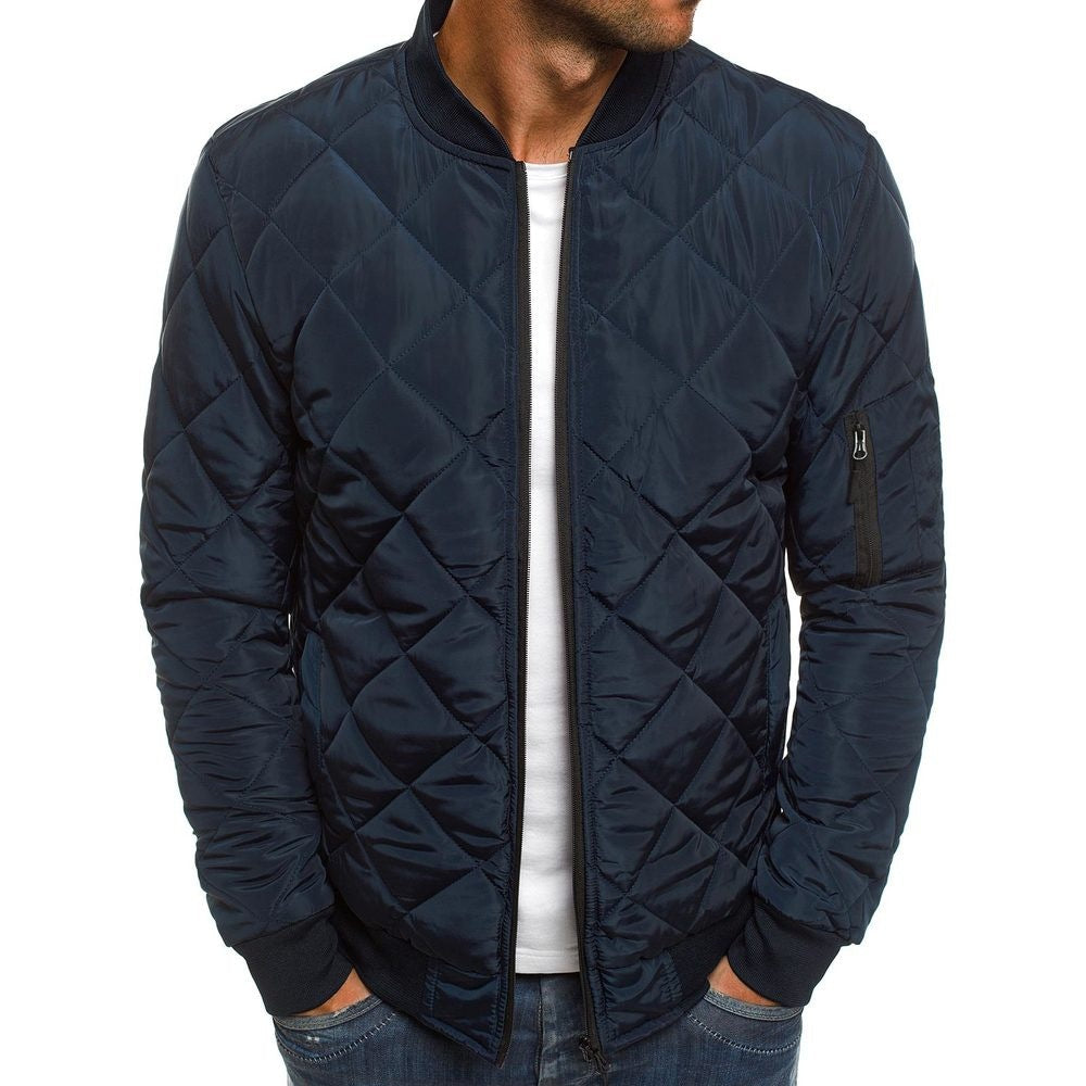 Men's Padded Bomber Jacket - Slim Fit Warm Coat - VogeLuxe