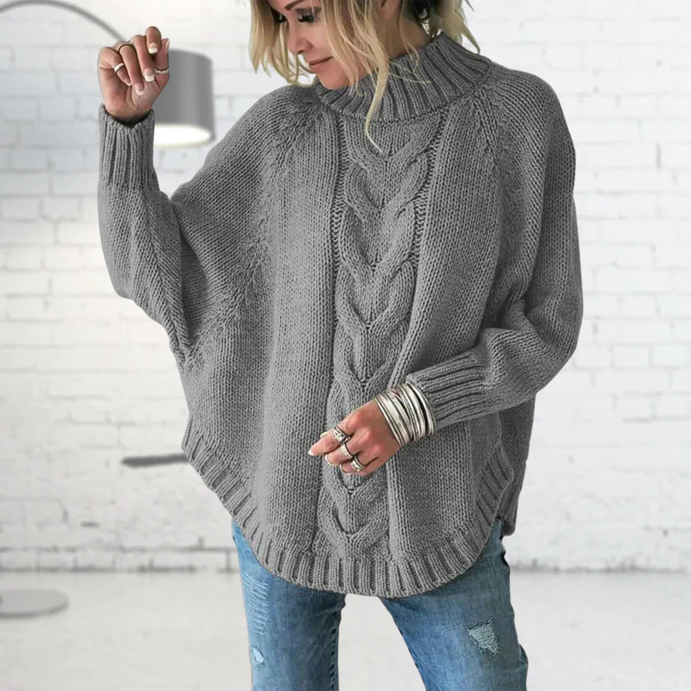 Soft Oversized Women's Turtleneck Wool Sweater
