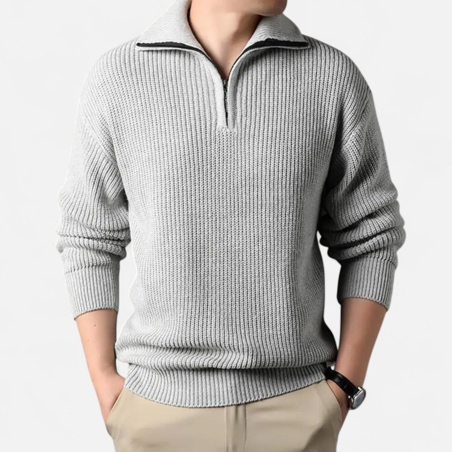 Warm Men's Wool Blend Pullover Sweater