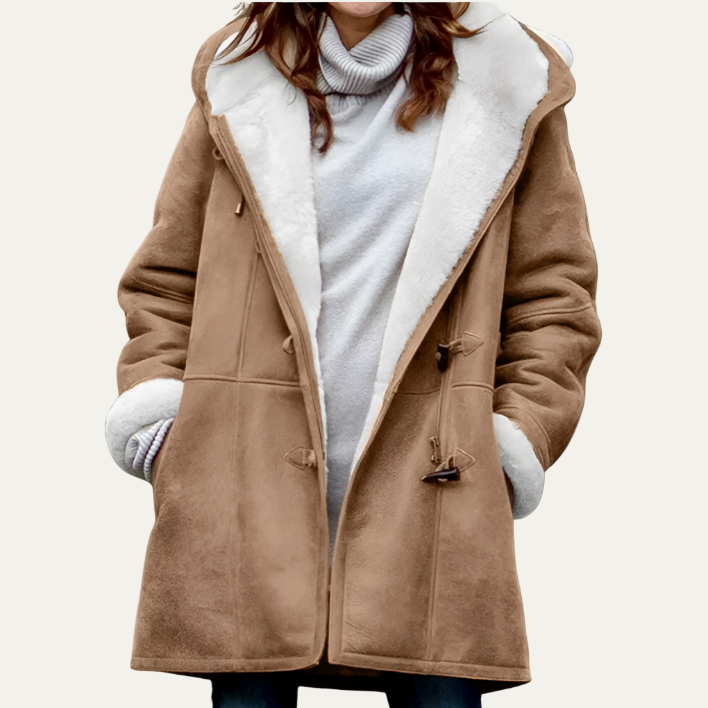 VogeLuxe | Women’s Warm Furry Lapel Button Jacket